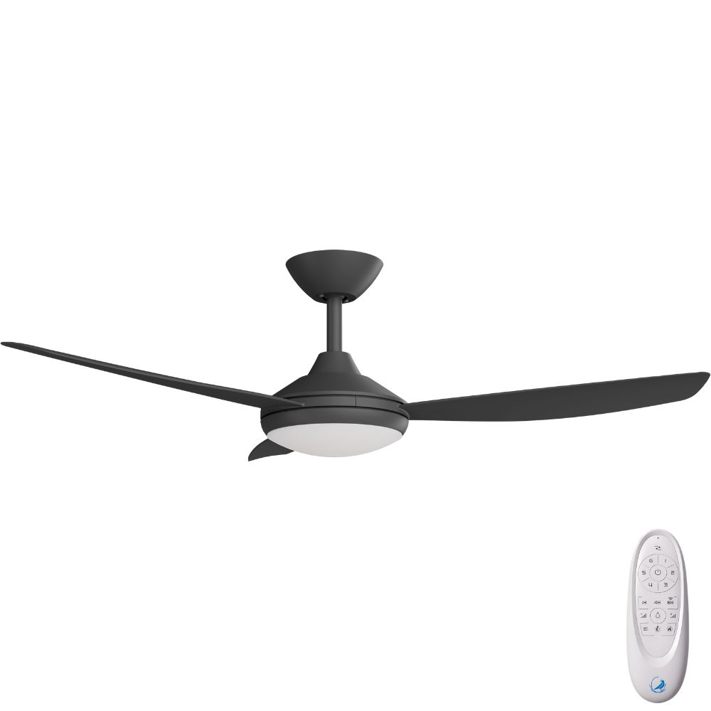 Condor DC Ceiling Fan by Calibo with LED Light – Black 48″