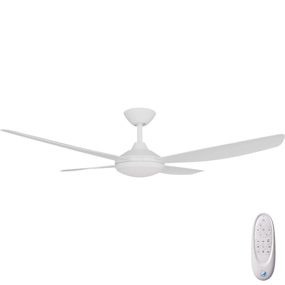 [W-CFADVA13LWH-WH] Vanga DC SMART Ceiling Fan by Calibo with LED Light – White 52″