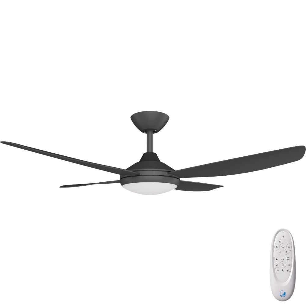 Vanga DC SMART Ceiling Fan by Calibo with LED Light – Black 48″