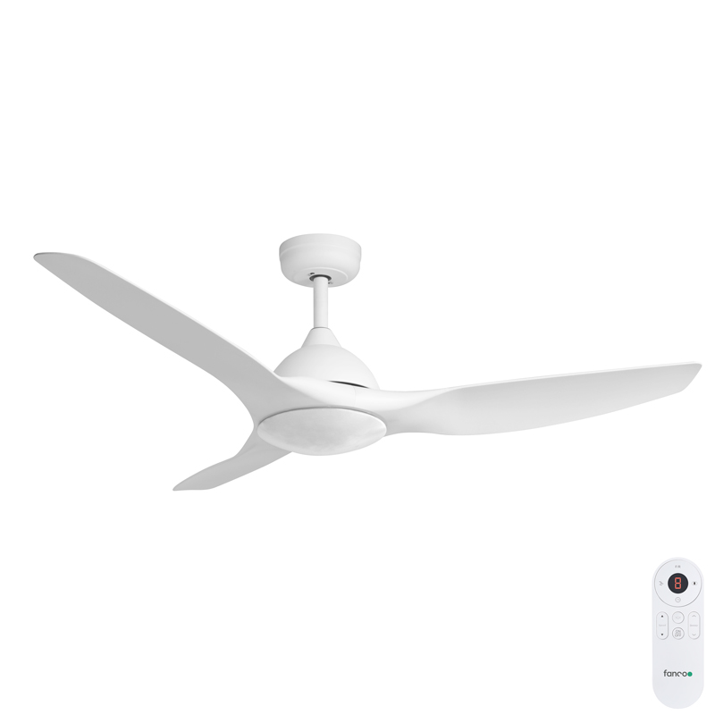 [CFFCHZ43WH] Horizon DC SMART Ceiling Fan by Fanco with Remote – White 52″