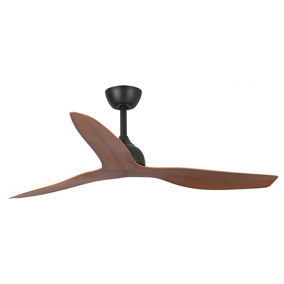 [CFFCTY23BLK] Eco Style DC Ceiling Fan by Fanco with Remote – Black with Koa Timber Style ABS Blades 52″