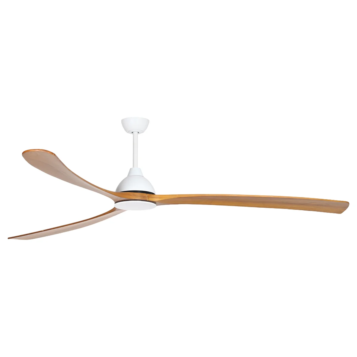 [W-CFFCSA29WH-TK] Sanctuary DC Ceiling Fan by Fanco – White with Teak Timber Blades 92″