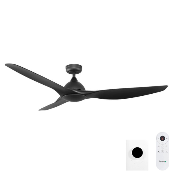 [W-CFFCHZ45BL-WC] Horizon DC SMART Ceiling Fan by Fanco with Tri-Control – Black 64″