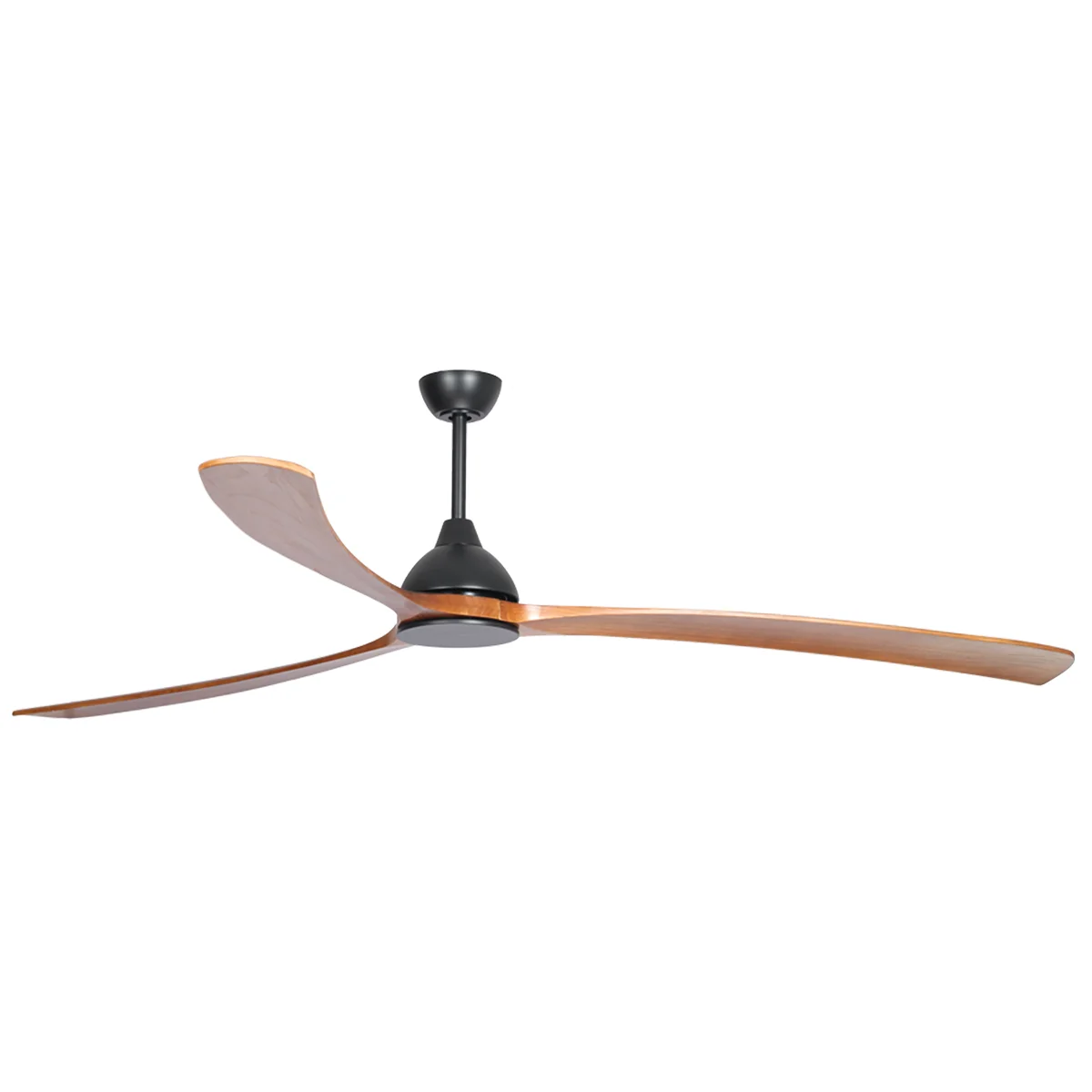 [W-CFFCSA29BL-TK] Sanctuary DC Ceiling Fan by Fanco – Black with Teak Timber Blades 92″