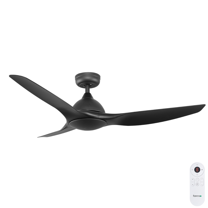 Fanco Horizon DC SMART Ceiling Fan with Remote – Black 52″