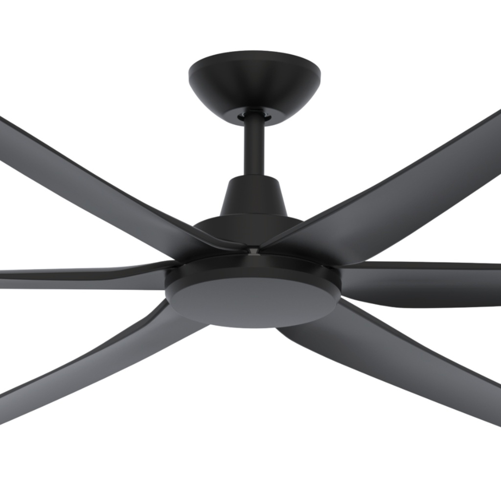 [60157] Domus Glide 80" DC Indoor/Outdoor Ceiling Fan with Remote (BLACK)