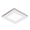 Martec White Flow Square Exhaust Fan With 12W Tri-Colour LED Light