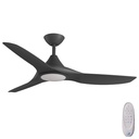 CloudFan SMART DC Ceiling Fan by Calibo with LED Light – Black 52″