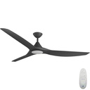 CloudFan SMART DC Ceiling Fan by Calibo with LED Light – Black 72″