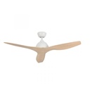 Breeze AC Ceiling Fan by Fanco – White with Beechwood Timber Style ABS Blades 48″