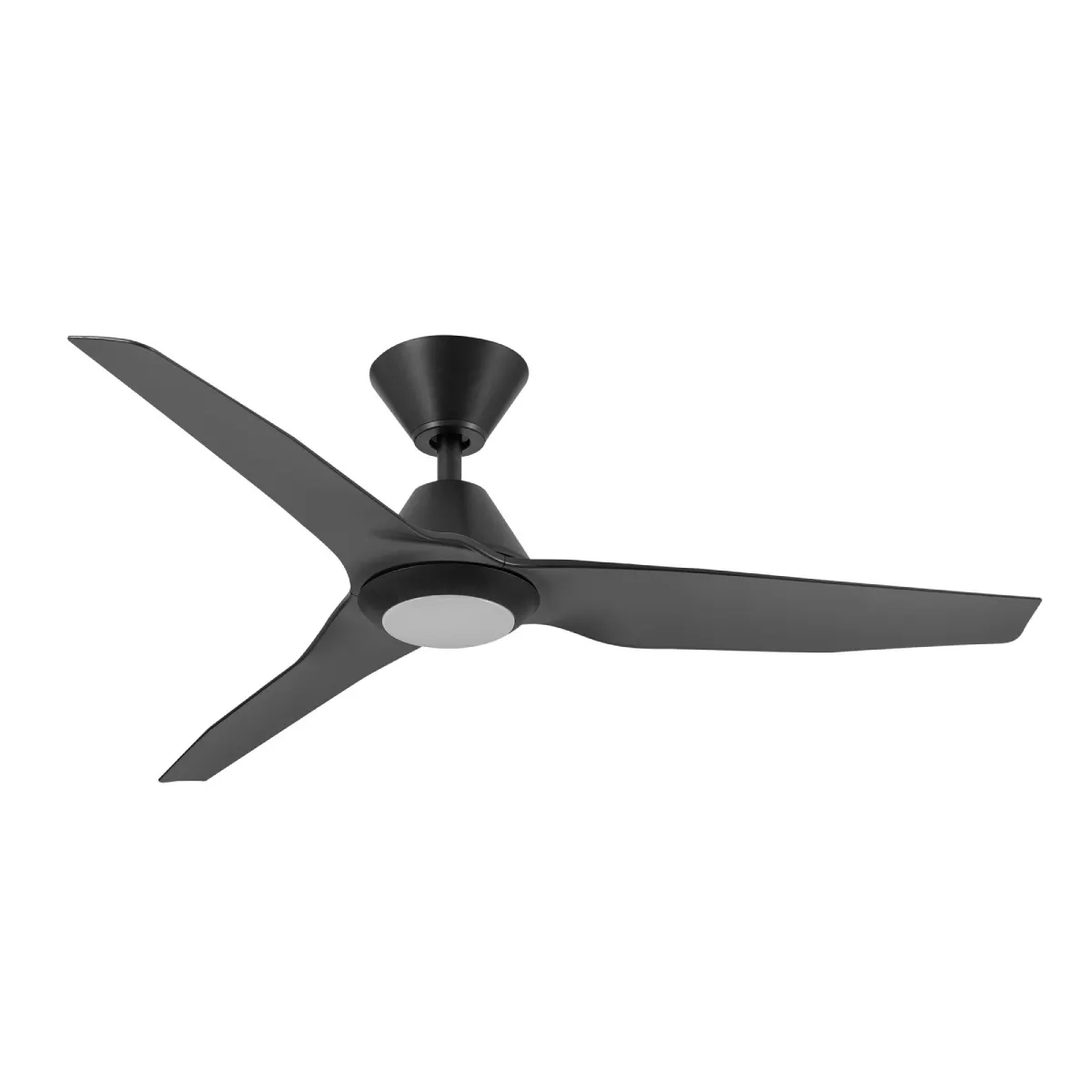Infinity-iD DC Ceiling Fan by Fanco with LED Light & Remote – Black 48″